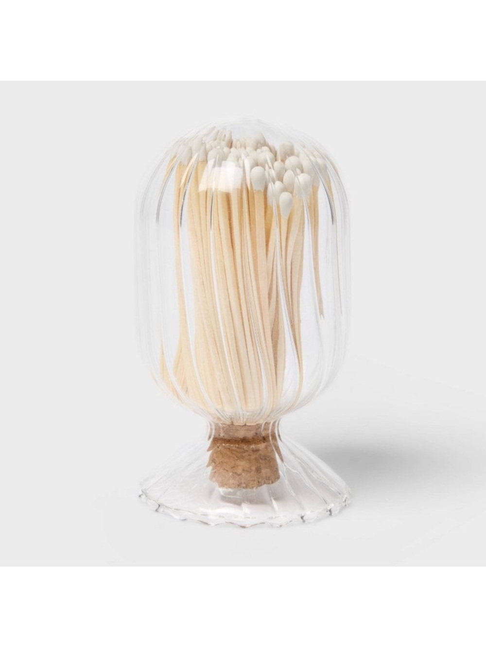 Threshold Decorative Glass Match Set Cloche Matchstick Holder Decor -Target NEW